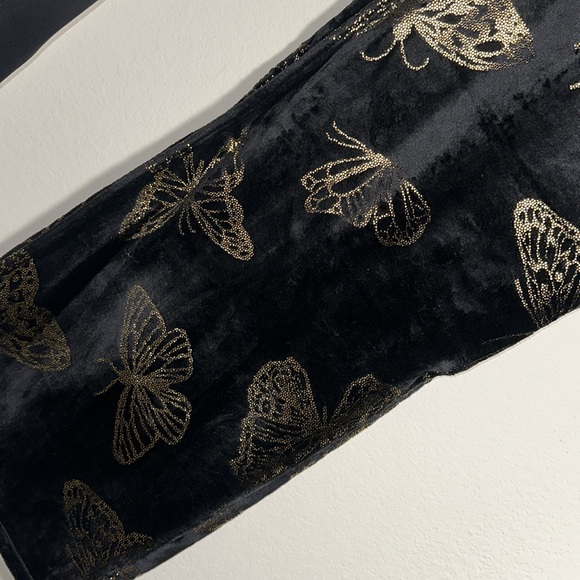 Betsey johnson NEW TWIN BLANKET GOLD BUTTERFLIES